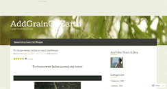 Desktop Screenshot of addgrainonearth.com